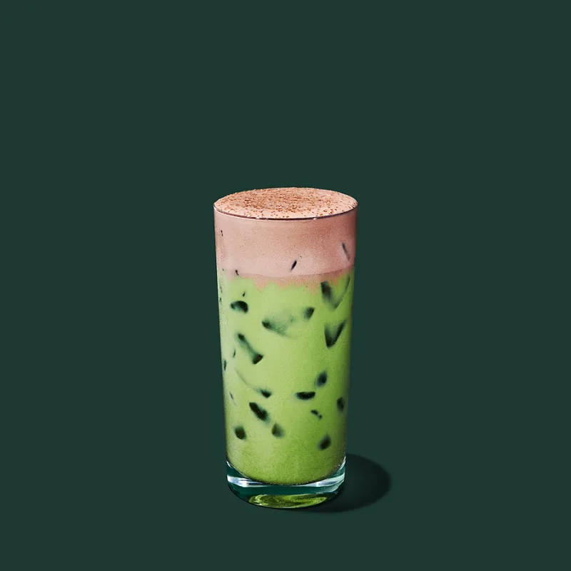 Starbucks Iced Dubai Chocolate Matcha