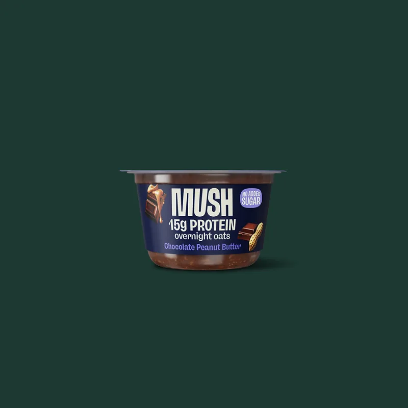 Starbucks MUSH Chocolate Peanut Butter Protein Overnight Oats