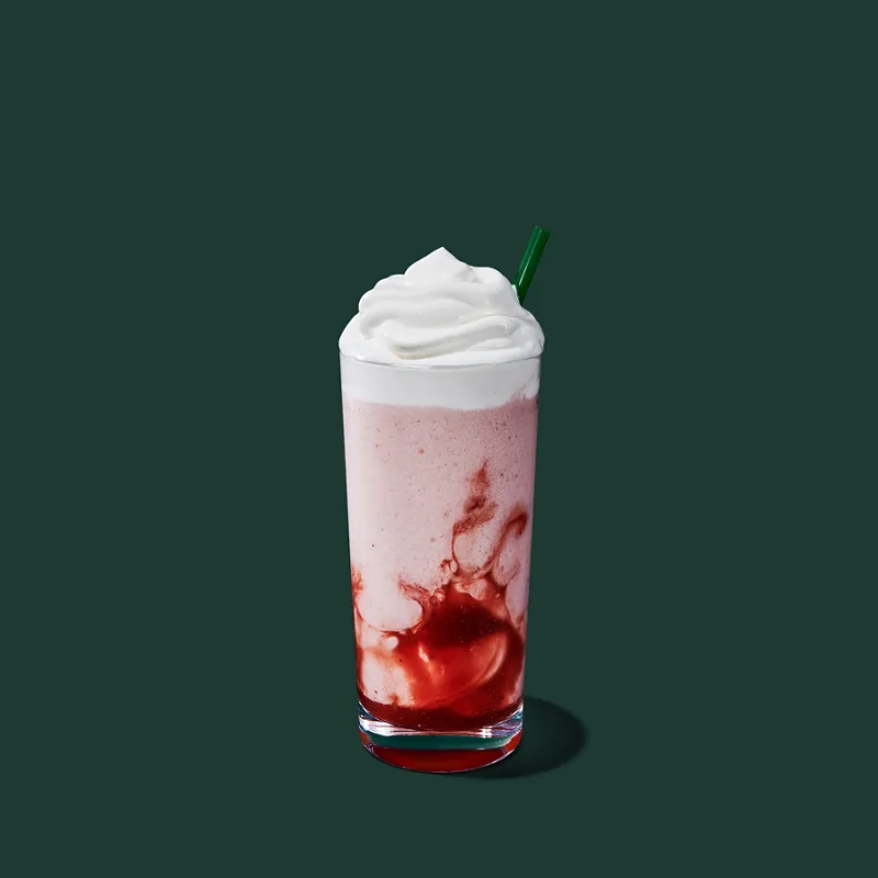 Starbucks Strawberry Crème Frappuccino Blended Beverage